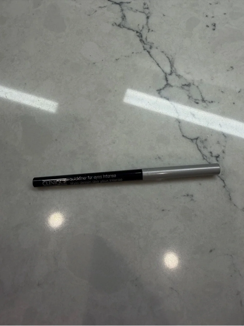 Clinique 01 Intense Black Eyeliner Pencil - Black & Silver